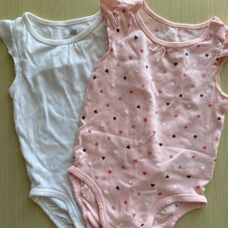 エイチアンドエム(H&M)のH&Mロンパース　夏物2枚セット(ロンパース)