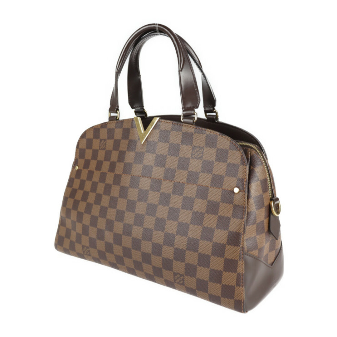 LOUIS VUITTON ルイ ヴィトン  ケンジントン ボーリング ハンドバッグ N41505 ダミエキャンバス レザー  エベヌ    ビトン 【本物保証】