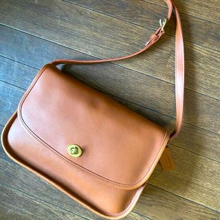 コーチ(COACH)の【極美品】オールドコーチ COACH ヴィンテージ USA ショルダー ブラウン(ショルダーバッグ)