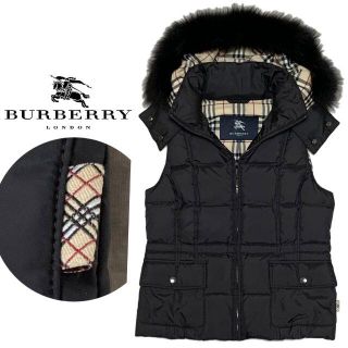 BURBERRY - バーバリー ロンドン ノバチェック ファー フード付き