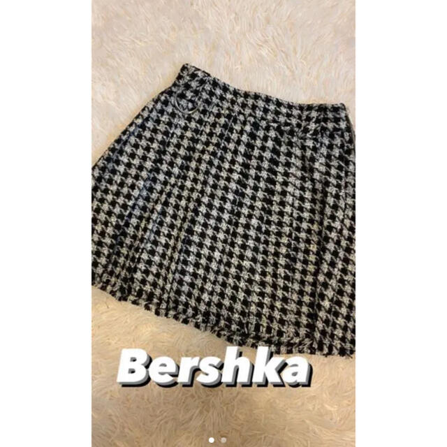 Bershka(ベルシュカ)のBershka 千鳥柄　ミニスカート レディースのスカート(ミニスカート)の商品写真