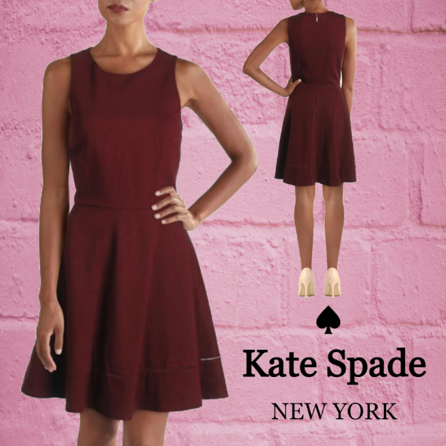 ★SALE☆【kate spade】ポンテフィット＆フレアカクテルドレス