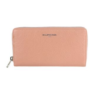 バレンシアガ(Balenciaga)のBALENCIAGA バレンシアガ エクスクルーシブ  長財布 419805 レザー   ピンクベージュ   ラウンドファスナー 【本物保証】(財布)