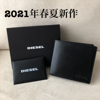 専用箱付き新品★DIESEL 2021年春夏新作 二つ折り財布 ブラック