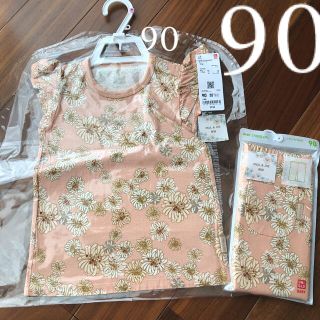 ユニクロ(UNIQLO)のポール&ジョー　90 ユニクロ　Tシャツ　レギンス　女の子　おそろい　セット(Tシャツ/カットソー)