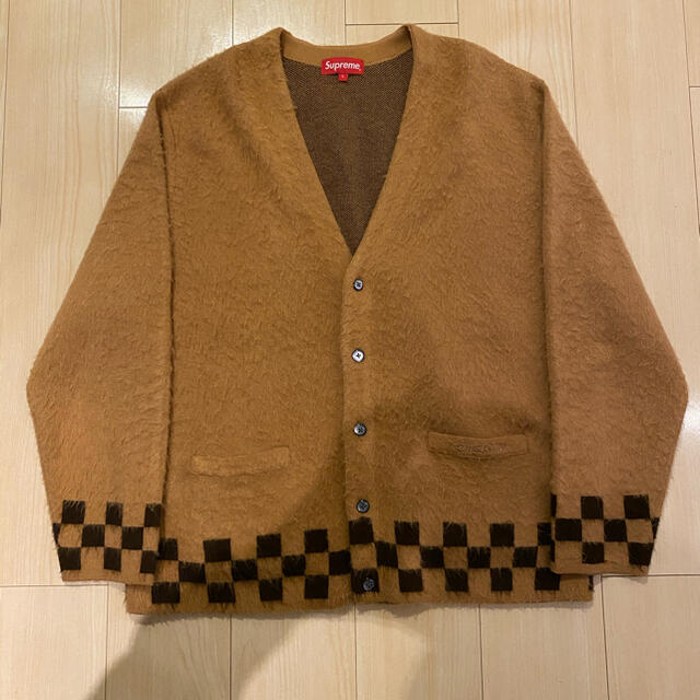 Supreme Brushed Checkerboard Cardigan Lメンズ