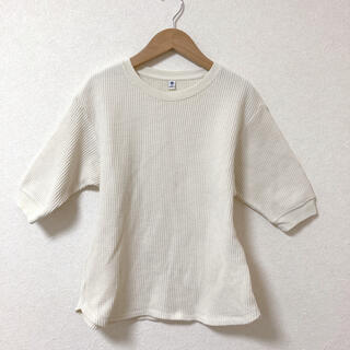 ユニクロ(UNIQLO)のワッフルクルーネックT（5分袖）(Tシャツ/カットソー)
