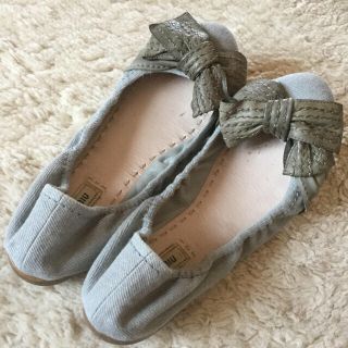 ミュウミュウ(miumiu)の正規品　ミュウミュウ   デニム　リボン　バレエシューズ(バレエシューズ)