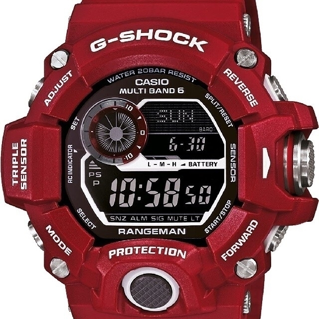 独特の上品CASIO G-SHOCK GW-9400RDJ-4JF 腕時計(デジタル