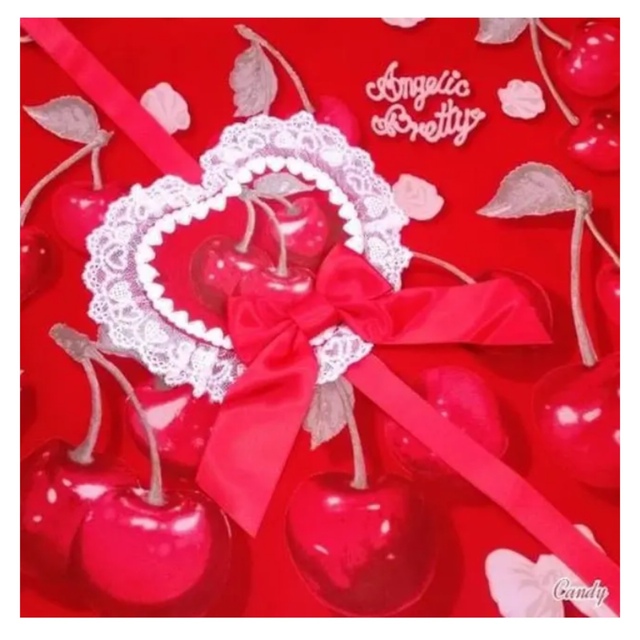 Angelic Pretty(アンジェリックプリティー)のCreamy Cherryチェリーワンピース　ヘアアクセサリー　セット　今井キラ レディースのワンピース(ひざ丈ワンピース)の商品写真