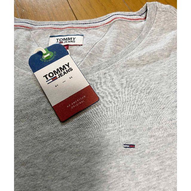 TOMMY HILFIGER(トミーヒルフィガー)の新品 S ★ Tommy Jeans ソフト ジャージ Tシャツ ヘザーグレー レディースのトップス(Tシャツ(半袖/袖なし))の商品写真