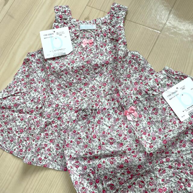 BeBe(ベベ)のbebe reduction 花柄　ブルマ　トップス　70〜90cm キッズ/ベビー/マタニティのベビー服(~85cm)(シャツ/カットソー)の商品写真