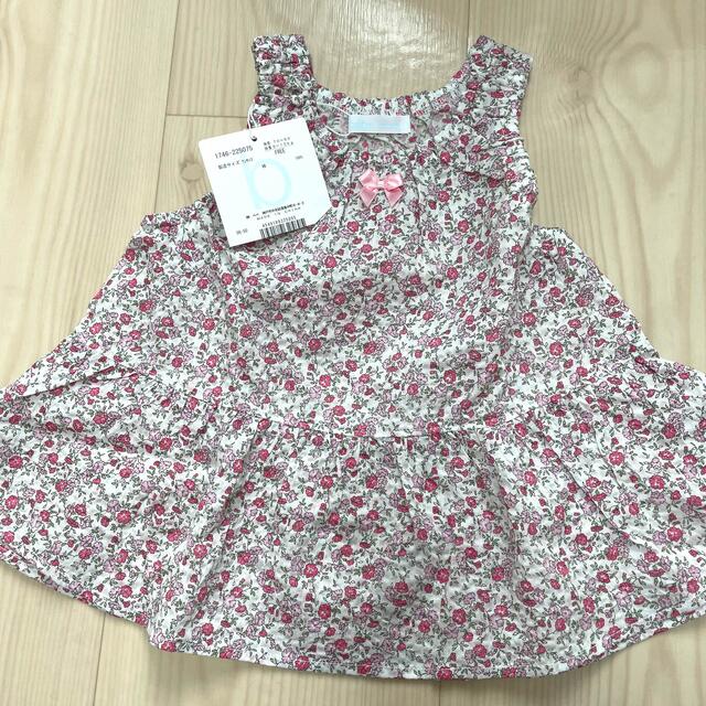 BeBe(ベベ)のbebe reduction 花柄　ブルマ　トップス　70〜90cm キッズ/ベビー/マタニティのベビー服(~85cm)(シャツ/カットソー)の商品写真