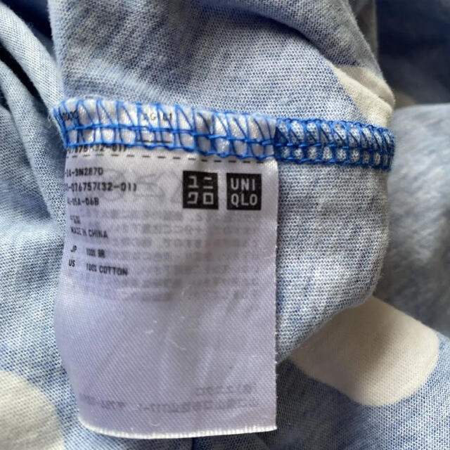 UNIQLO(ユニクロ)のブルー　ノースリーブ レディースのトップス(Tシャツ(半袖/袖なし))の商品写真