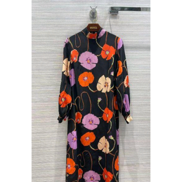 Gucci Gucci 花柄ケンスコットプリント長袖ワンピースの通販 By Mary S Shop グッチならラクマ