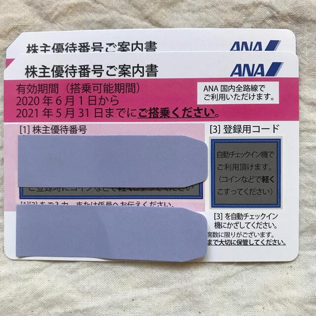 ANA(全日本空輸)(エーエヌエー(ゼンニッポンクウユ))のANA 株主優待券　2枚セット チケットの優待券/割引券(その他)の商品写真