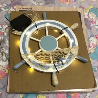 ドウシシャ(ドウシシャ)の【新品未使用】ドウシシャ　LED電池式ライト　ハンギングボード　舵かじ(その他)