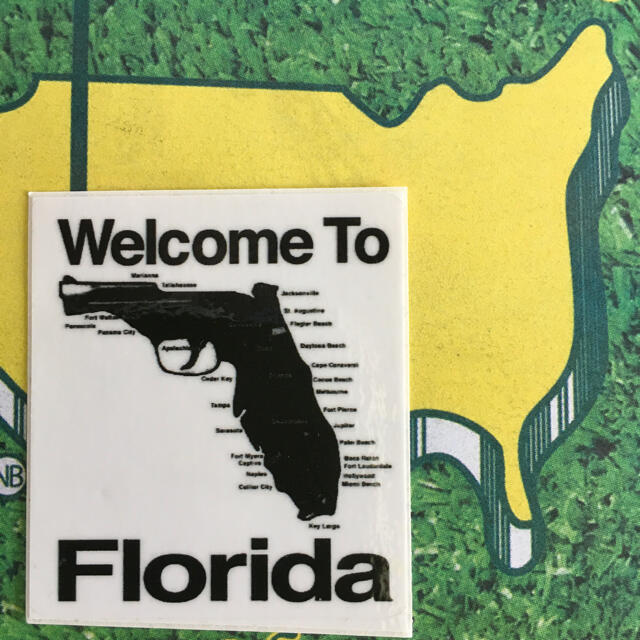 Welcome to Florida US限定 面白パロディーステッカー1点物 エンタメ/ホビーのミリタリー(その他)の商品写真