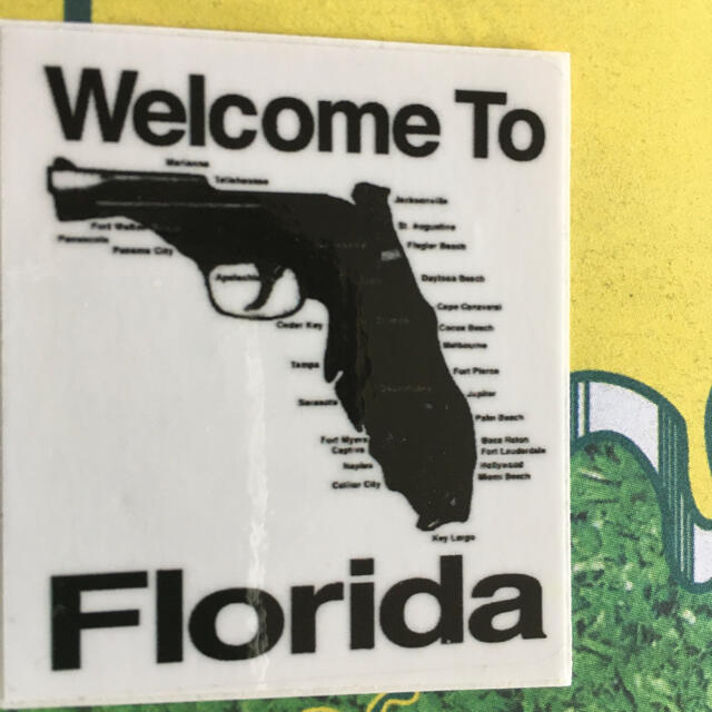 Welcome to Florida US限定 面白パロディーステッカー1点物 エンタメ/ホビーのミリタリー(その他)の商品写真