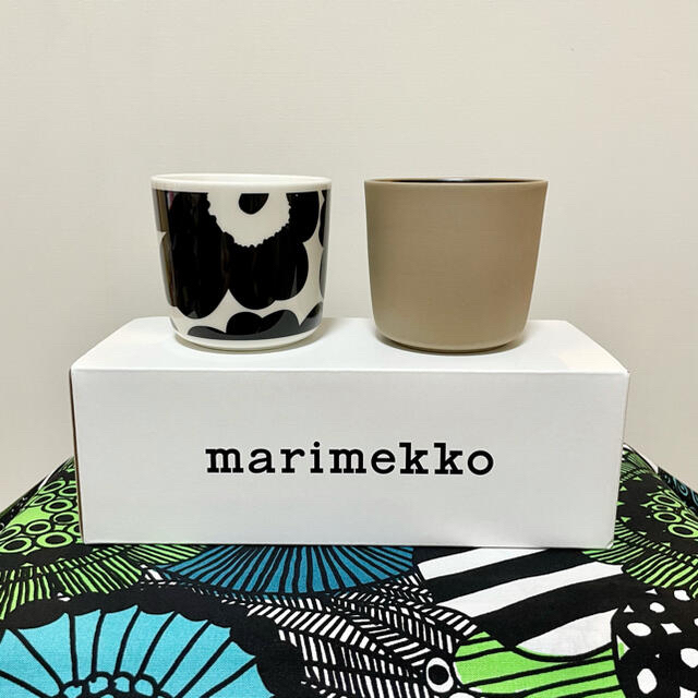 marimekko(マリメッコ)のmarimekko マリメッコ　新作UNIKKO＋Oiva ラテマグ　2点 インテリア/住まい/日用品のキッチン/食器(グラス/カップ)の商品写真