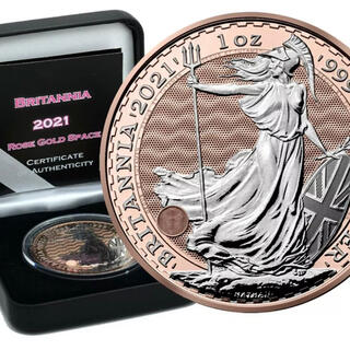 2021 ブリタニア ローズゴールド ギルドリバース 1oz 2ポンド 銀貨