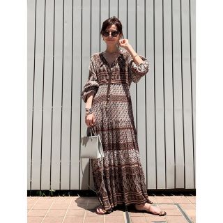 アパルトモンドゥーズィエムクラス(L'Appartement DEUXIEME CLASSE)のアパルトモン　BLUE BOHEME Printed Long Dress(ロングワンピース/マキシワンピース)