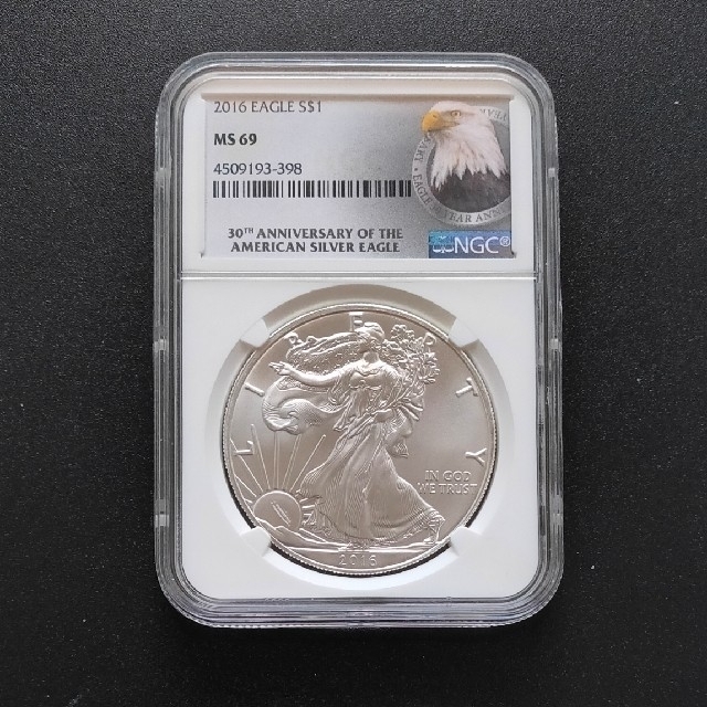 【新品】アメリカン シルバーイーグル銀貨 2016 シルバー PCGS MS70イーグルコイン
