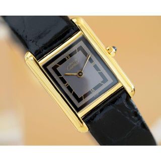 カルティエ(Cartier)の美品 カルティエ マスト タンク グレー ローマン SM Cartier (腕時計)