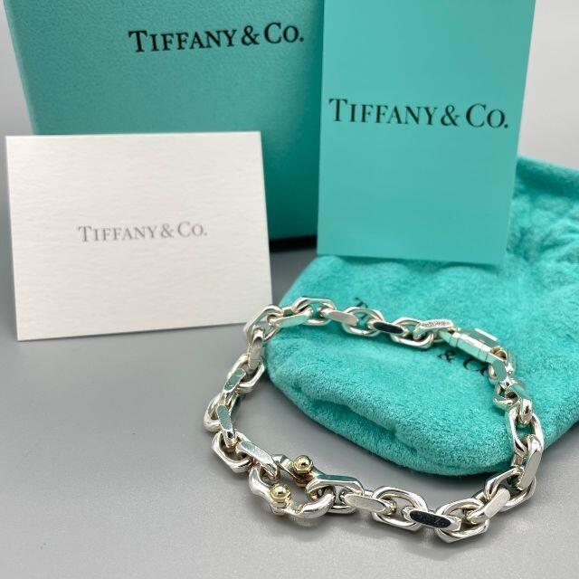 Tiffany & Co.(ティファニー)の希少 美品 ティファニー メイカーズ ナロー チェーン ブレスレット SW63 メンズのアクセサリー(ブレスレット)の商品写真