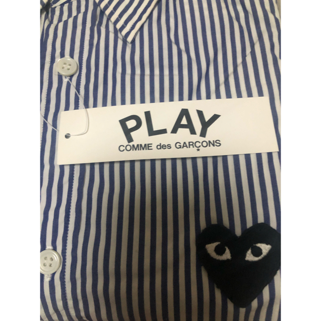 PLAY COMME des GARCONS  黒ハート ストライプシャツ