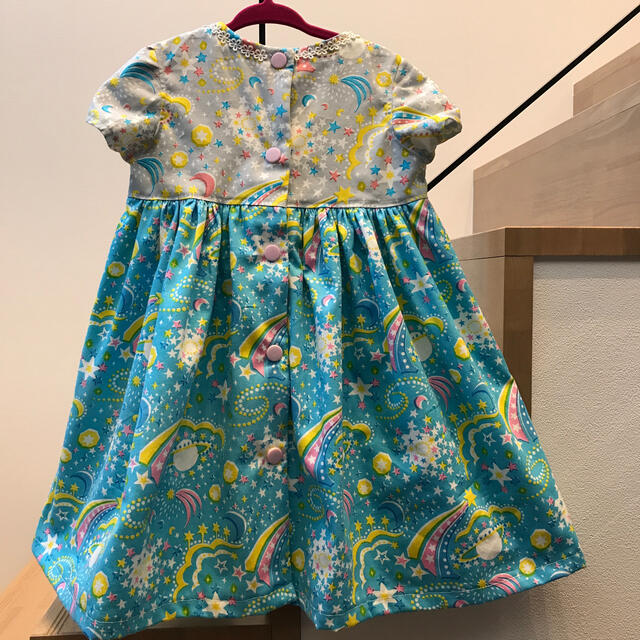 ハンドメイド・ワンピース キッズ/ベビー/マタニティのキッズ服女の子用(90cm~)(ワンピース)の商品写真