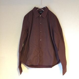 アーペーセー(A.P.C)のA.P.Cアーペーセー◆チョコブラウンモノグラムシャツ茶(シャツ/ブラウス(長袖/七分))