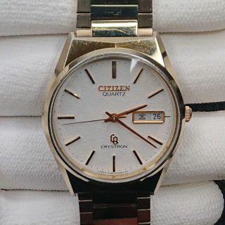 シチズン(CITIZEN)の専用 CITIZEN CRYSTRON メンズ 文字盤ホワイト ゴールドケース(腕時計(アナログ))