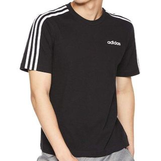 アディダス(adidas)のアディダス 半袖Tシャツ メンズ Lサイズ ブラック 3ストライプス FSG77(Tシャツ/カットソー(半袖/袖なし))