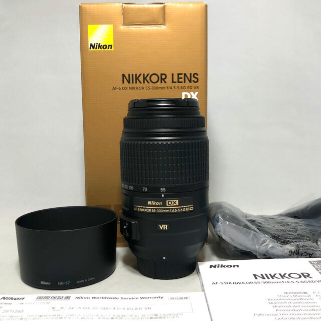 Nikon(ニコン)の未使用級　Nikon AF-S DX 55-300mm  ED VR 美品 スマホ/家電/カメラのカメラ(レンズ(ズーム))の商品写真