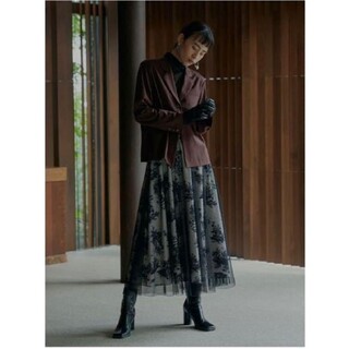 アメリヴィンテージ(Ameri VINTAGE)のAVA DOT TULLE LAYERED SKIRT(ひざ丈スカート)