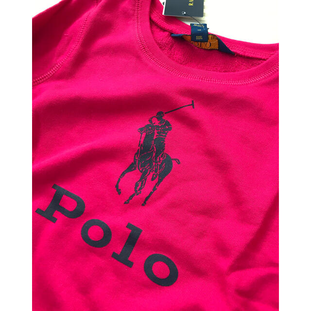 Ralph Lauren(ラルフローレン)の新品　ラルフローレン トレーナー ピンク 5T 115センチ キッズ/ベビー/マタニティのキッズ服女の子用(90cm~)(Tシャツ/カットソー)の商品写真