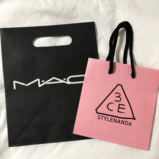 マック(MAC)のMAC 3CE  紙袋　ショップ袋(ショップ袋)