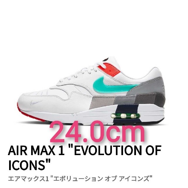 24.0cm エアマックス1 "エボリューション オブ アイコンズ" ナイキSNKRS