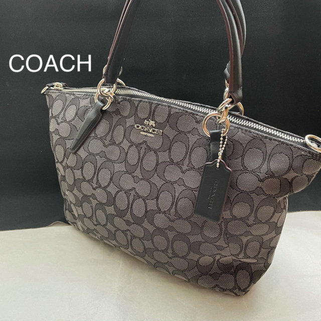 COACH(コーチ)の他サイト相場3万弱の商品❗️COACH コーチ ハンドバッグ　ブラック レディースのバッグ(ハンドバッグ)の商品写真