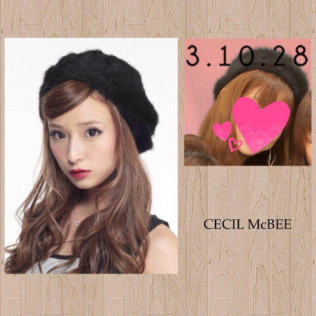 CECIL McBEE(セシルマクビー)のセシルマクビー ファーベレー帽 レディースの帽子(ハンチング/ベレー帽)の商品写真