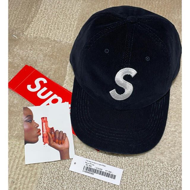 専用 supreme コーデュロイ キャップ ネイビー