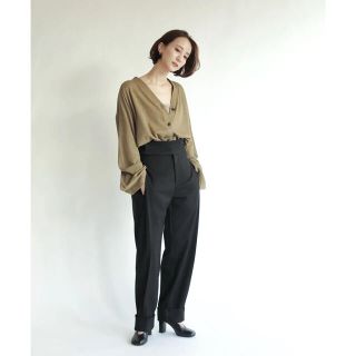 トゥデイフル(TODAYFUL)のlouren waistbelt high waist tack pants(カジュアルパンツ)