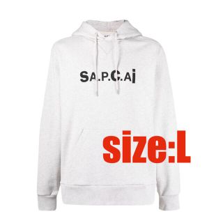 サカイ(sacai)の2021 apc×sacai 即日完売フーディ　グレー　Ｌサイズ(パーカー)