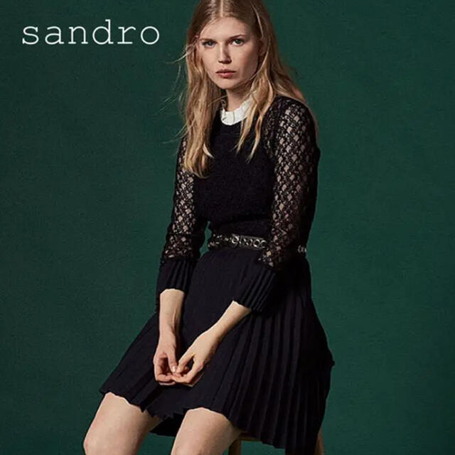 Sandro - Sandro Paris レースワンピースの通販 by ellegirl's shop