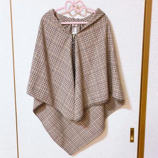 アクシーズファム(axes femme)のlily様専用［axes femme］ジップアップ チェックポンチョ(ポンチョ)