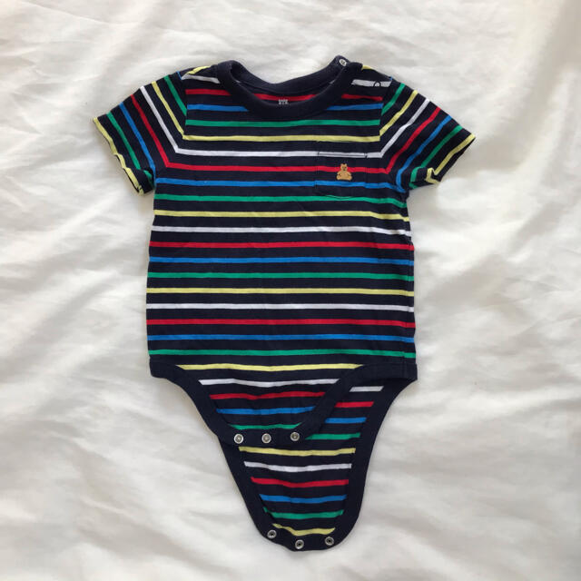 babyGAP(ベビーギャップ)の半袖ロンパース2枚セット キッズ/ベビー/マタニティのキッズ服男の子用(90cm~)(下着)の商品写真