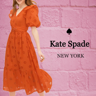 ケイトスペードニューヨーク(kate spade new york)の★SALE☆【kate spade】スペードクローバーアイレットドレス(ひざ丈ワンピース)
