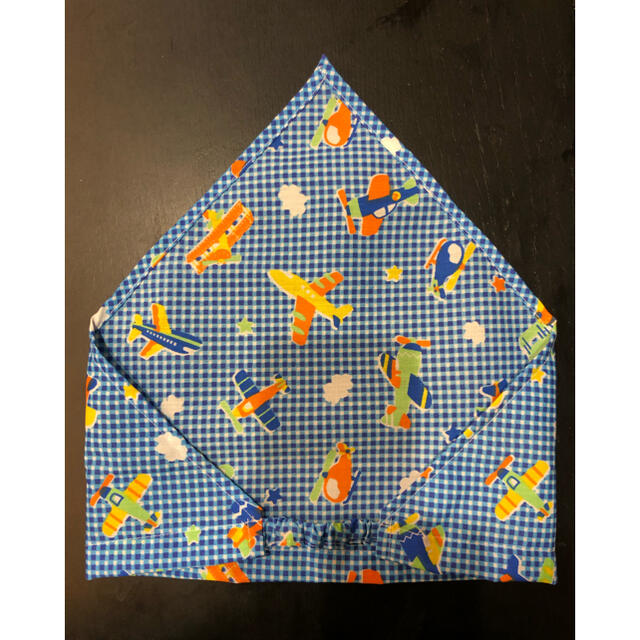 ハンドメイド　キッズ三角巾（飛行機） ハンドメイドのキッズ/ベビー(その他)の商品写真