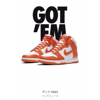 ナイキ(NIKE)のNIKE DUNK HI RETRO ORANGE BLAZE(スニーカー)